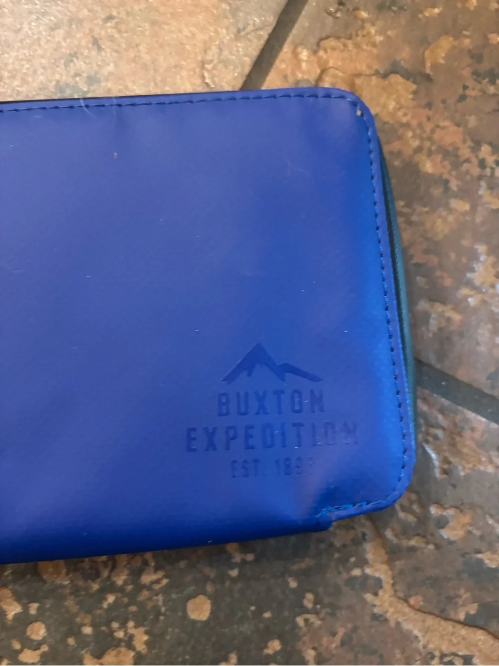 Buxton Blue Zip-Around Wallet